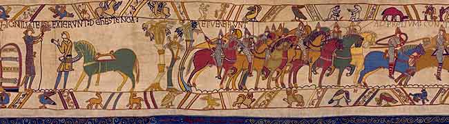 William Rides To War scene 1 - Bayeux Tapestry